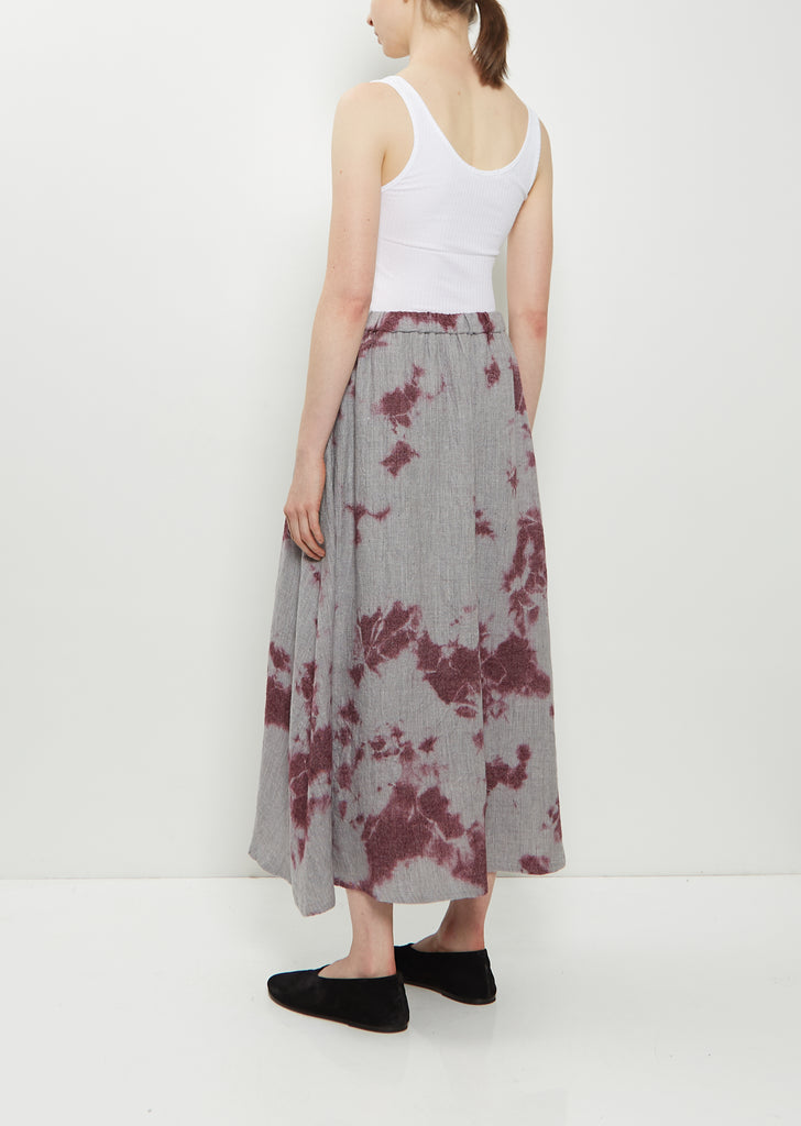 Linen Wool Twill Flare Skirt