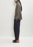 Cashmere Ribbed Raglan T-Neck Sweater