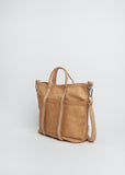 Leather Tote Bag, Small — Sand