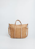 Leather Tote Bag, Small — Sand