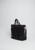 Leather Tote Bag, Small — Black