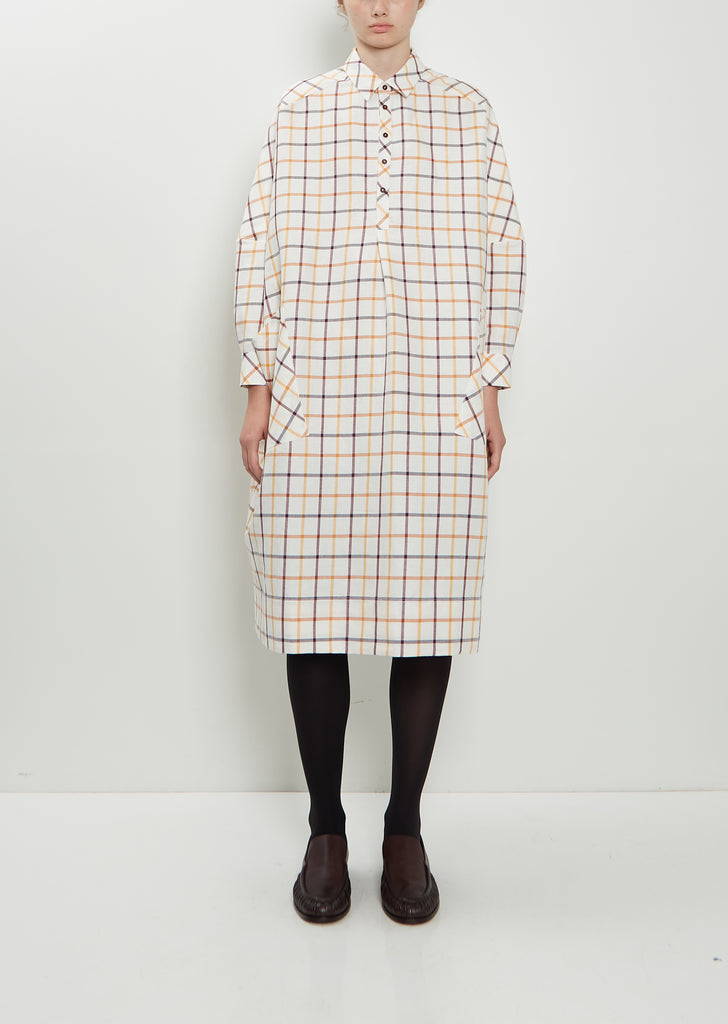 The Framer Linen Cotton Dress — Tattersall
