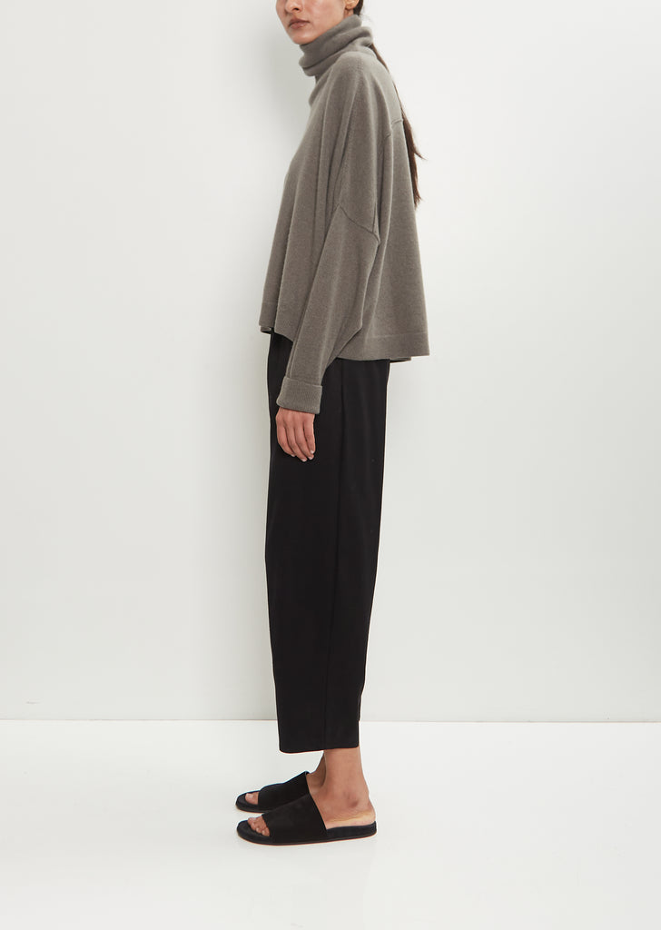 Cashmere Iconic T-Neck Sweater — Storm