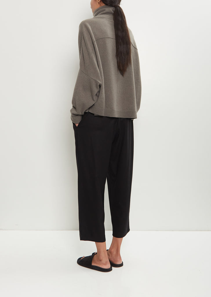 Cashmere Iconic T-Neck Sweater — Storm