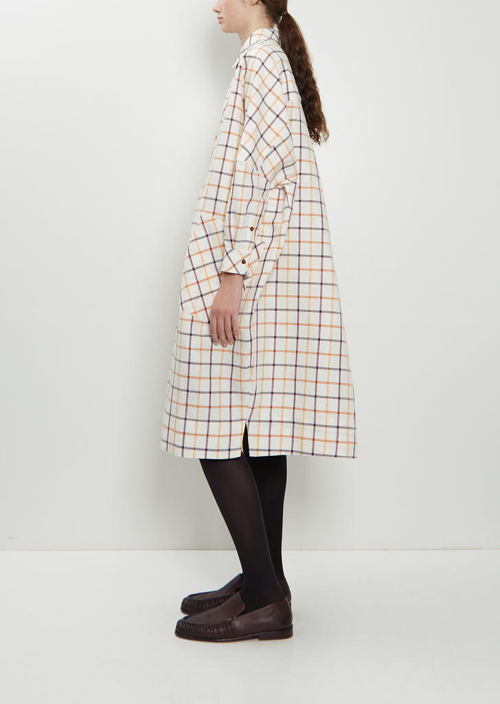 The Framer Linen Cotton Dress — Tattersall