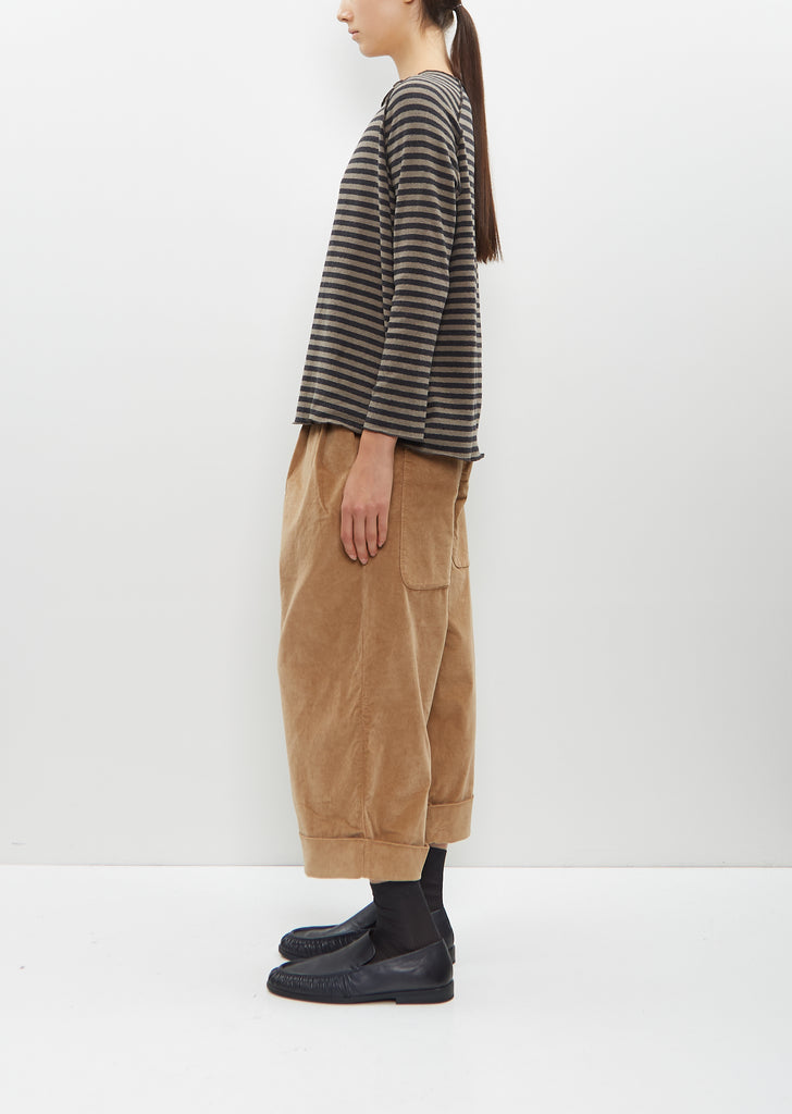 Raglan Riga Stripe Sweater — Slate