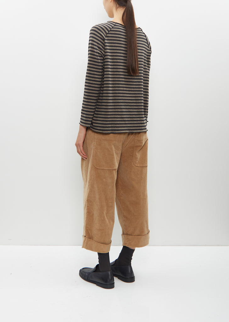 Raglan Riga Stripe Sweater — Slate