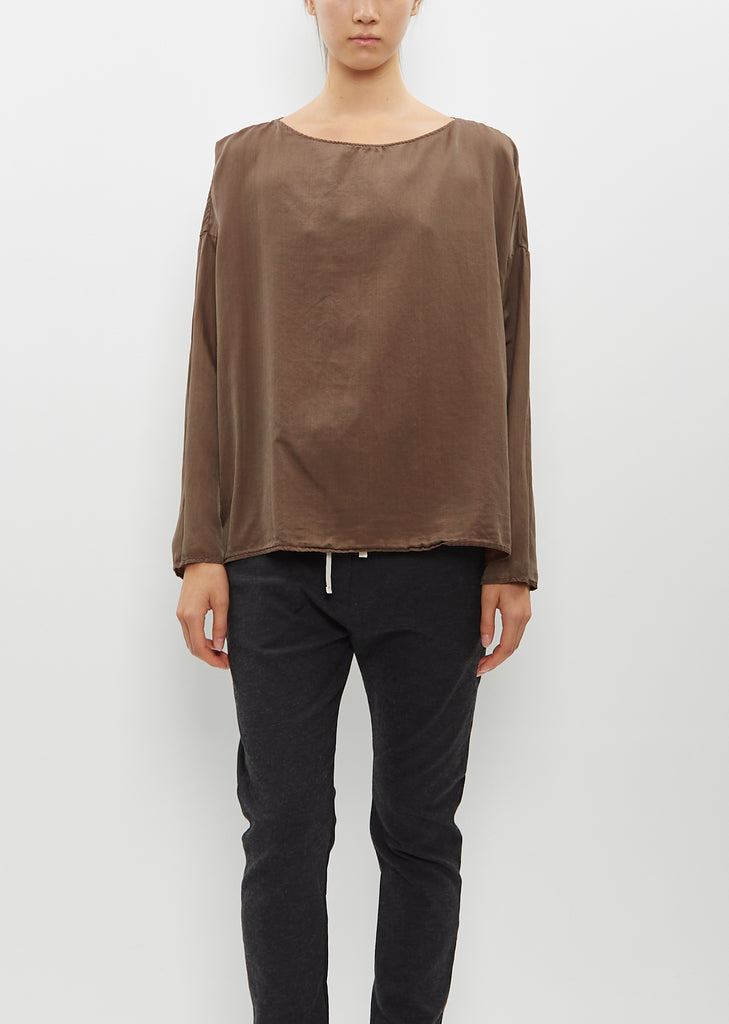 Silk Cotton T-Shirt — Coffee