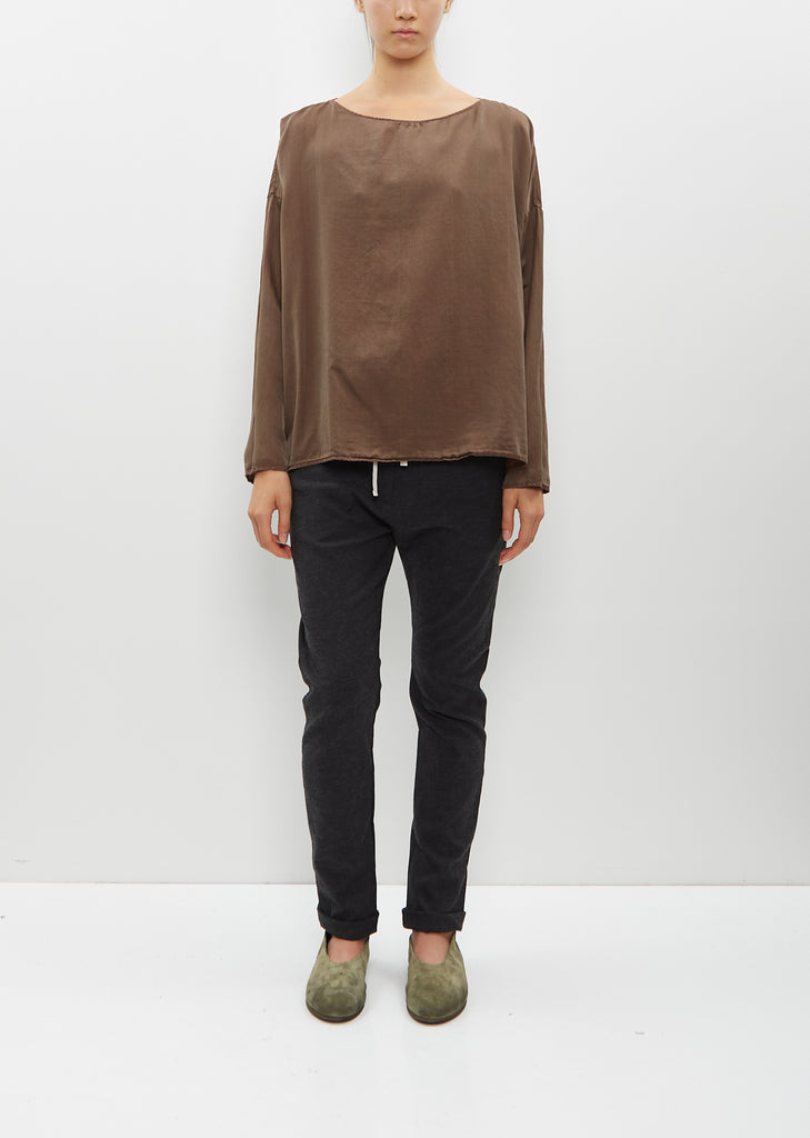 Silk Cotton T-Shirt — Coffee