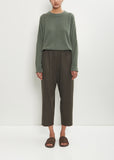 Wool Flannel Carrot Pants — Loden