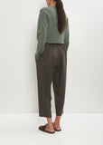 Wool Flannel Carrot Pants — Loden