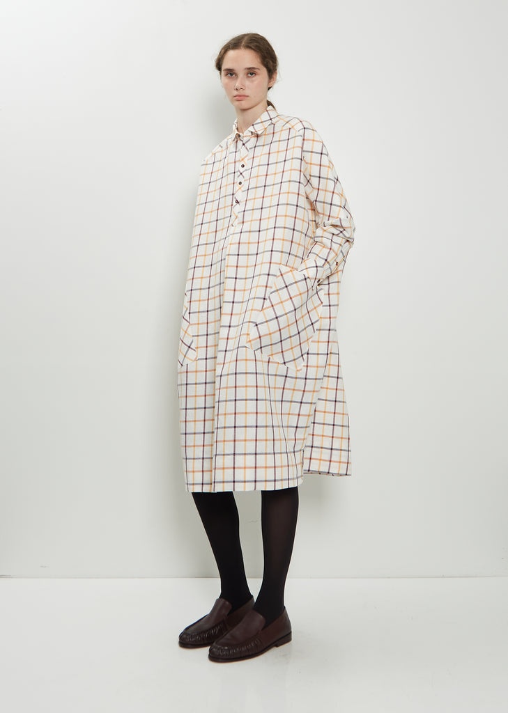 The Framer Linen Cotton Dress — Tattersall