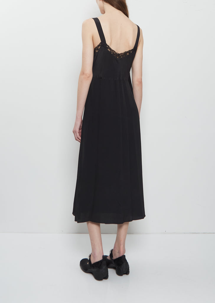 Silk Blend Bow Sash Slip Dress