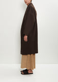 Double Face Felted Wool Oversized Coat  — Ebano