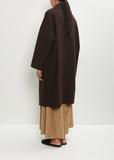 Double Face Felted Wool Oversized Coat  — Ebano