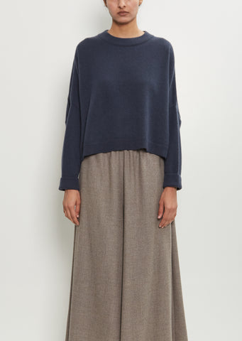 Cashmere Iconic Crewneck Sweater — Pacific