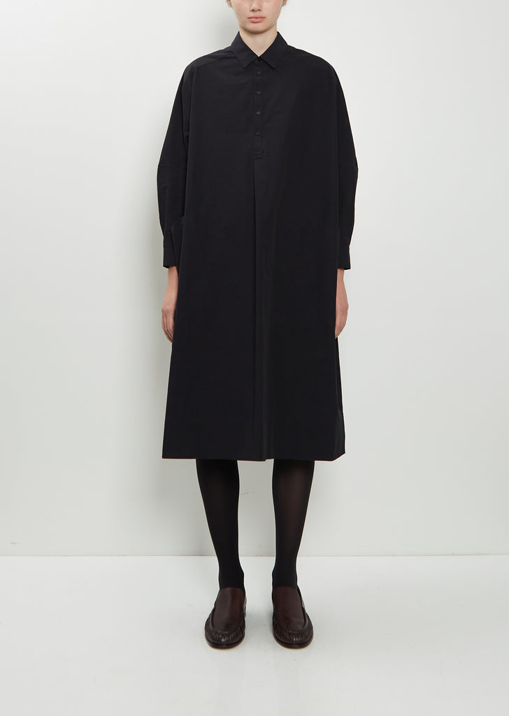 The Framer Linen Cotton Dress — Ink