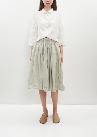 Pleated Short Tissue Cotton Skirt
