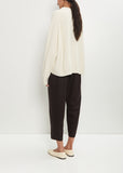Cashmere Ribbed Raglan Sweater — Bone