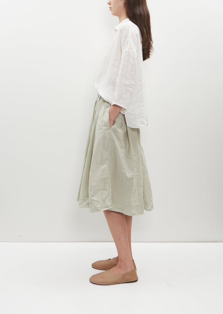Pleated Short Tissue Cotton Skirt