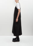 Viscose-Cupro Shoulder Strap Square Dress