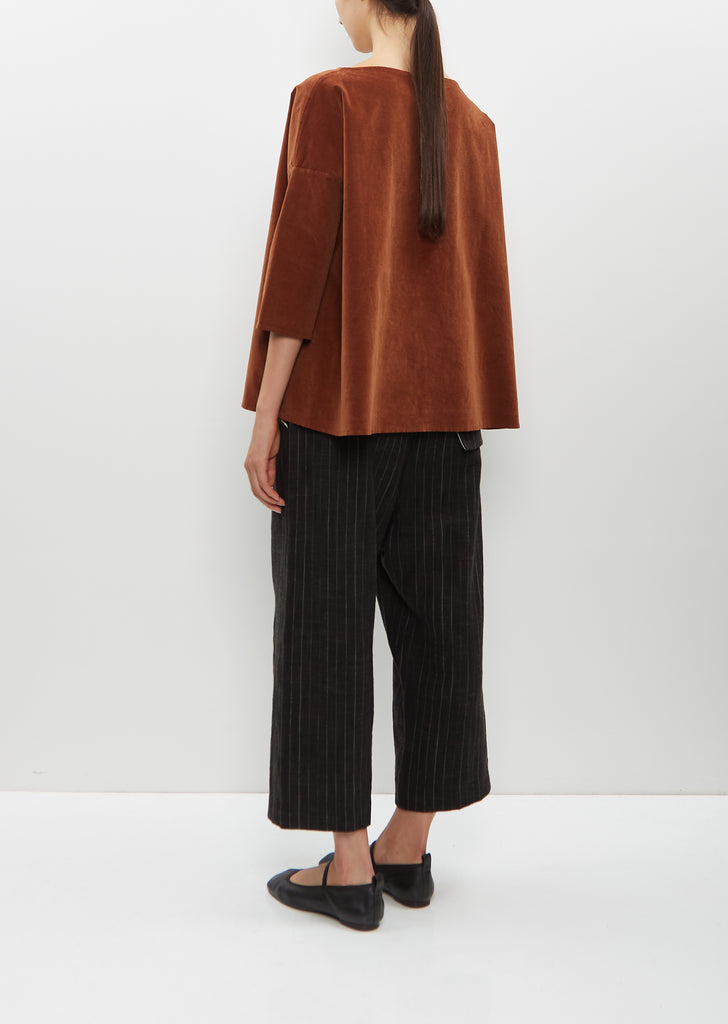 Velvet Boatneck Top