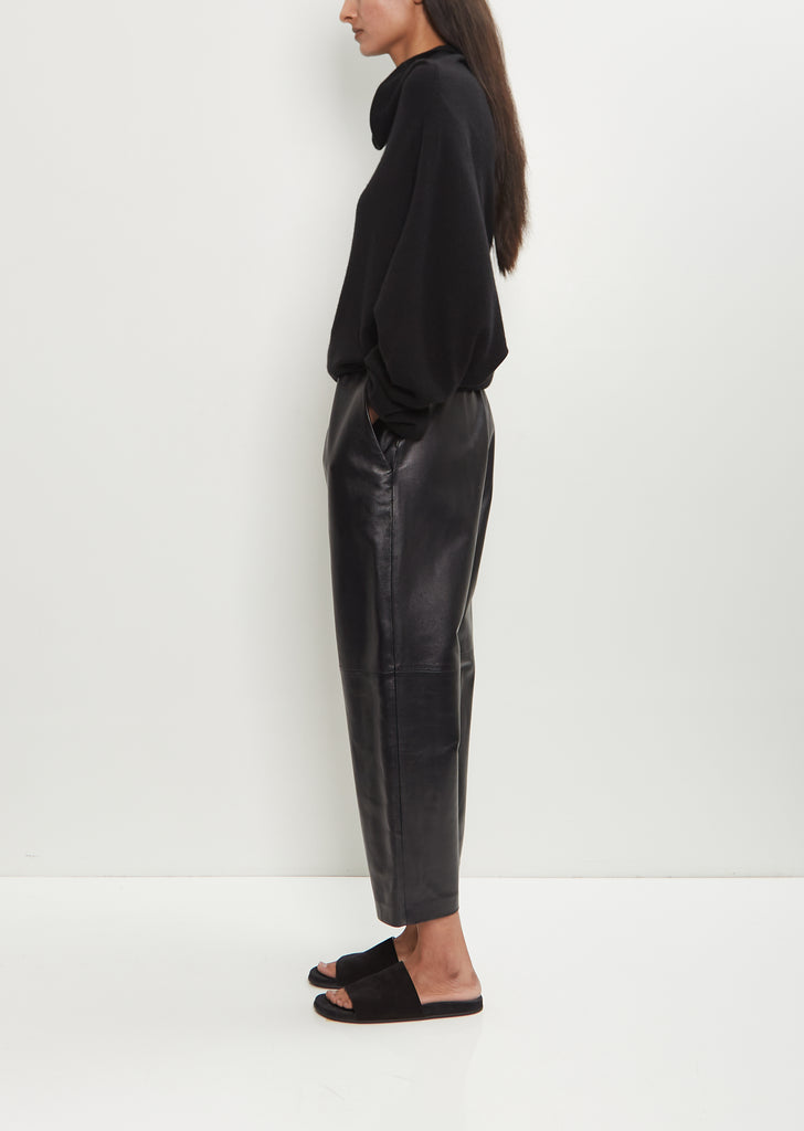 Leather Carrot Pants