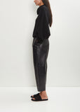 Leather Carrot Pants