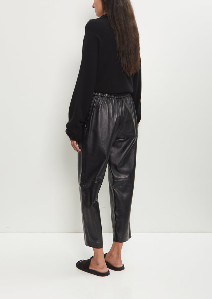 Leather Carrot Pants