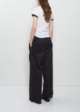 Traced Pleated Light Cotton Popeline Trousers