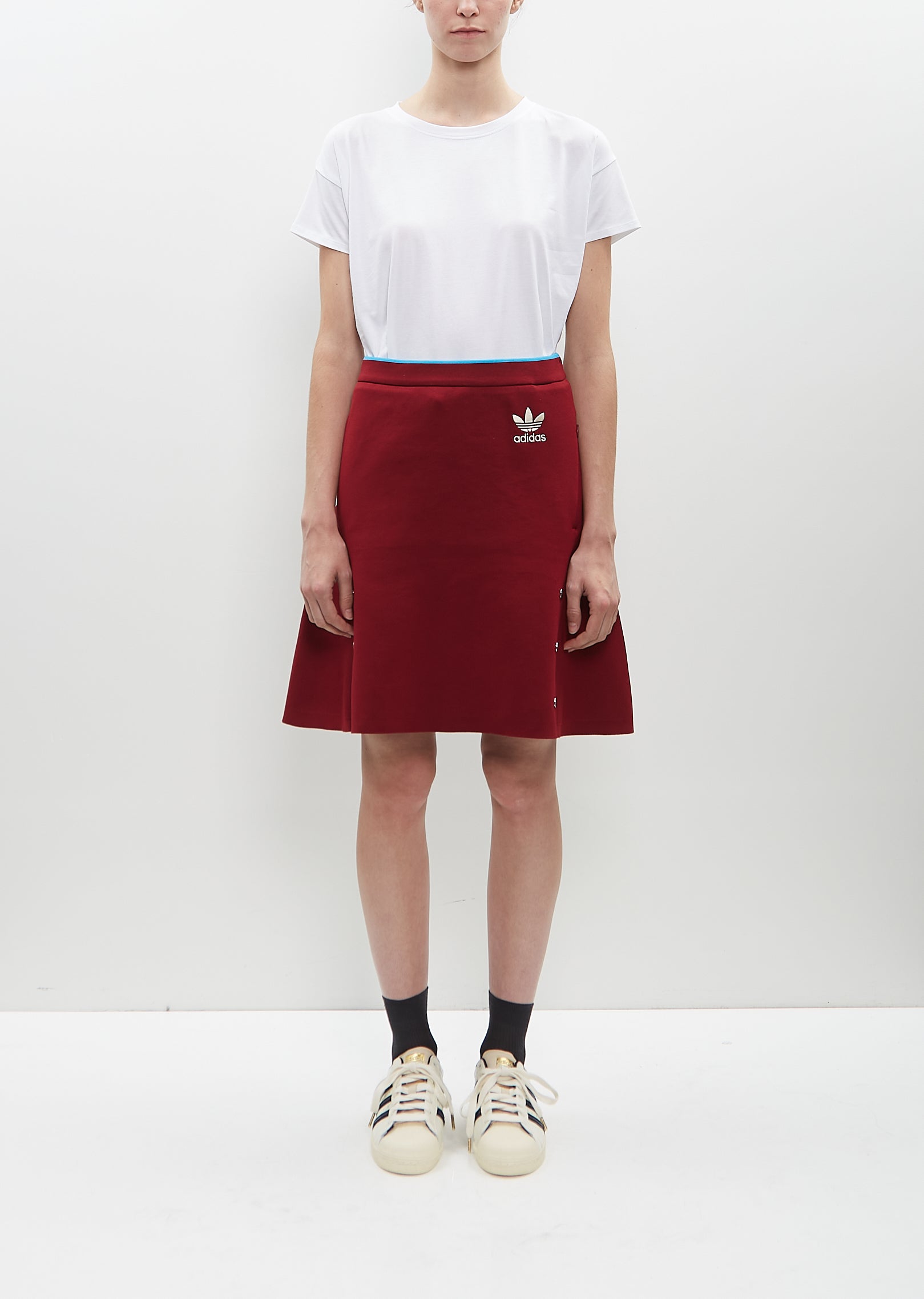 Malbon■(W)Banded Performance Skirt■送料込 NWT Womens DESIGN HISTORY IKAT Onyx Combo White Black Blue