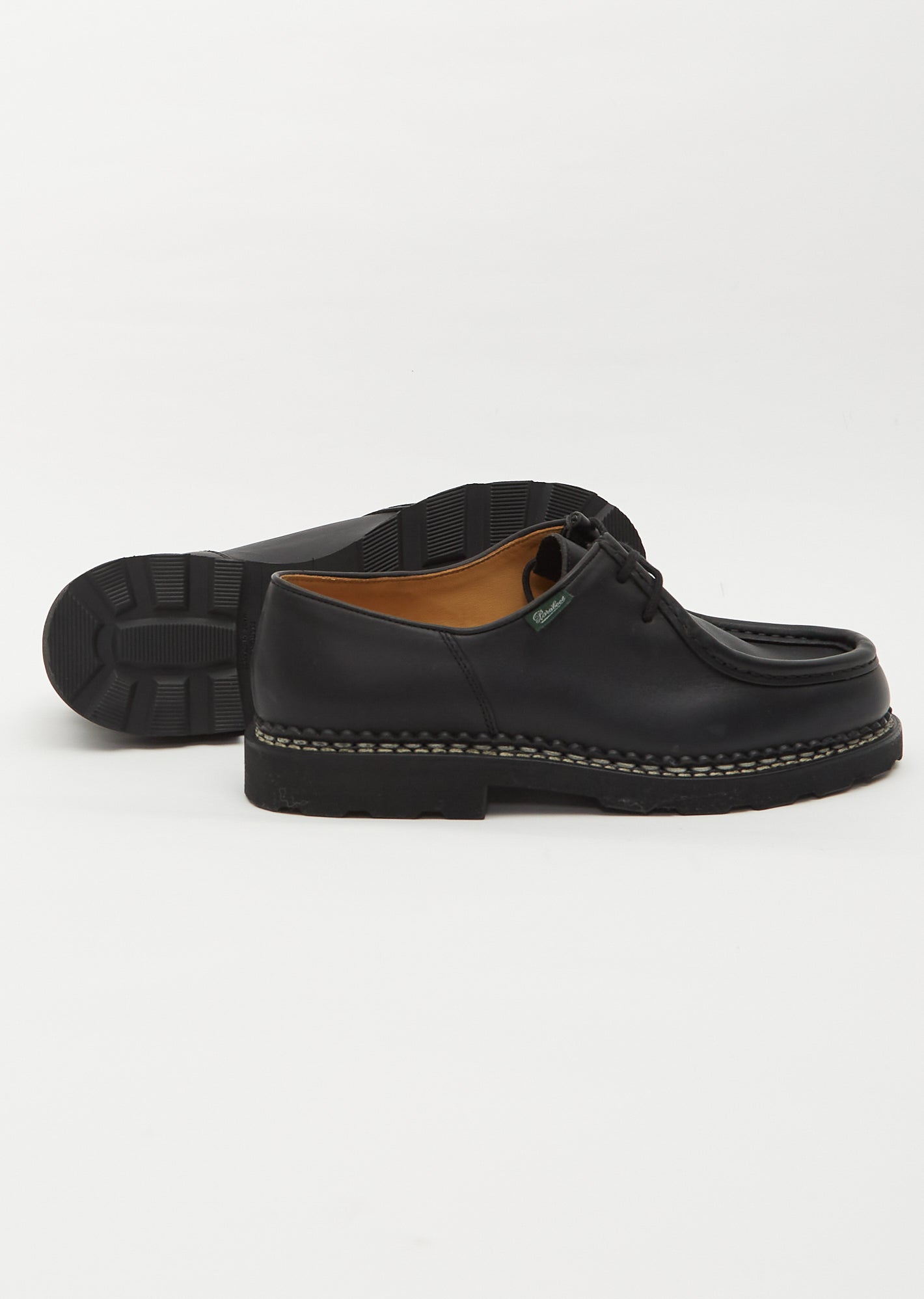 Comme Des Garçons Homme Plus two-tone leather derby shoes - Black