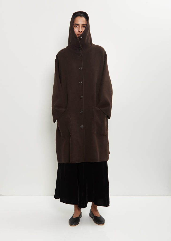 Double Face Wool Hooded Coat