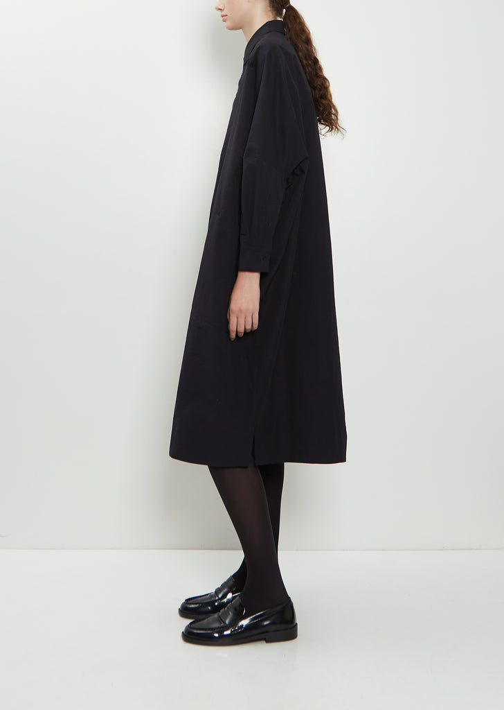 The Framer Linen Cotton Dress — Ink