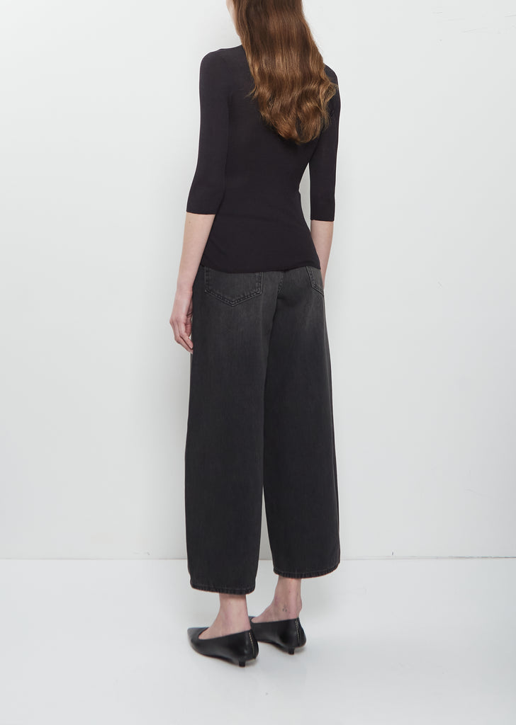 Heirloom Cotton Silk Elbow Tee