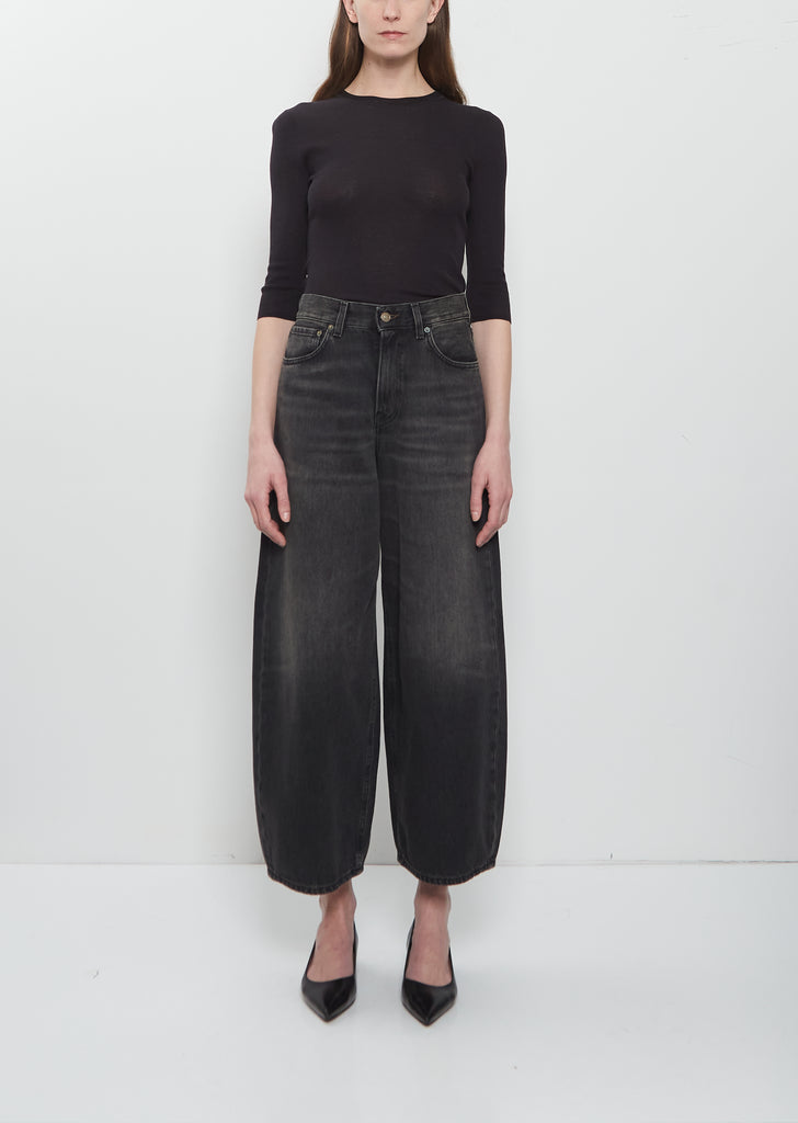 Cropped Roomy — Mineral Black