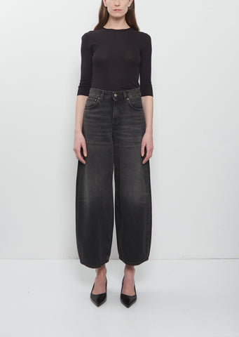 Cropped Roomy — Mineral Black