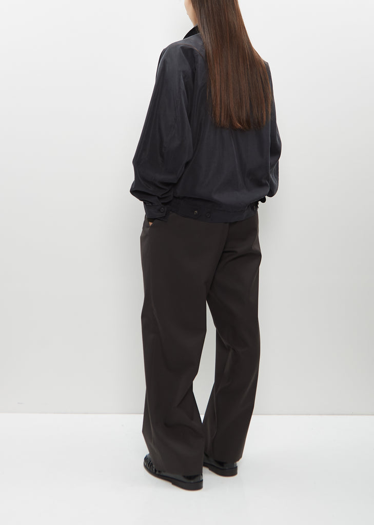 Silk Nylon Zip Blouson