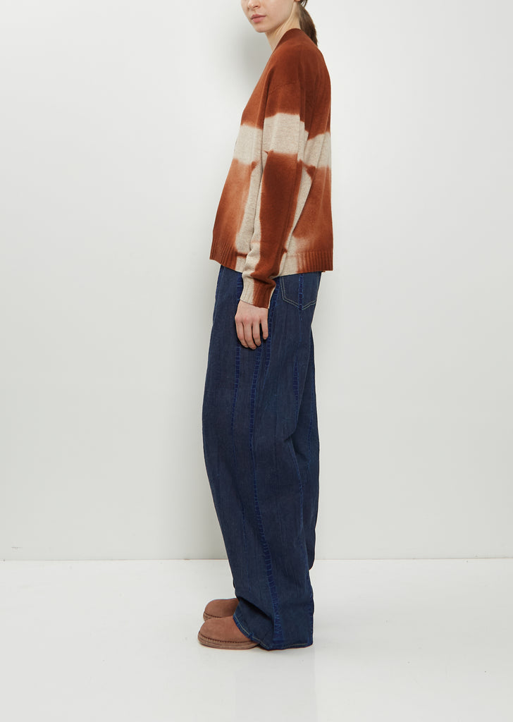 Cashmere Seamless Short Cardigan — Brown