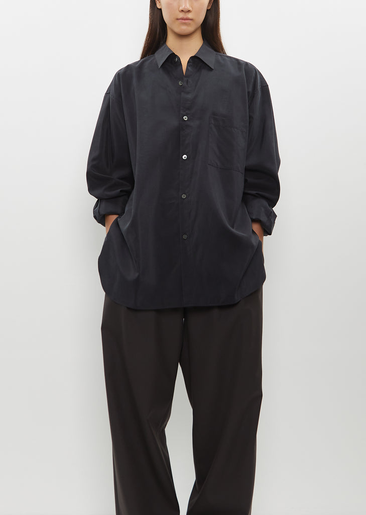 Silk Nylon Oversized Down Pat Shirt