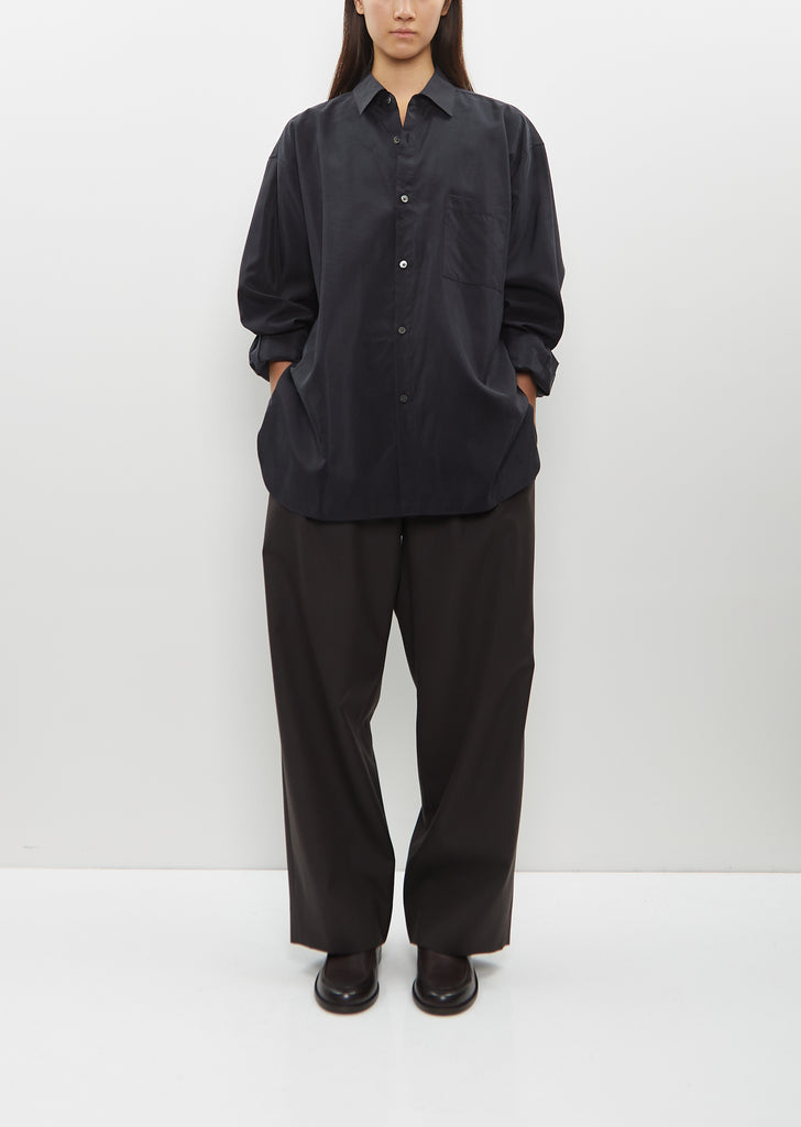 Silk Nylon Oversized Down Pat Shirt