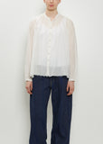 Cotton Silk Lawn Blouse — Off White