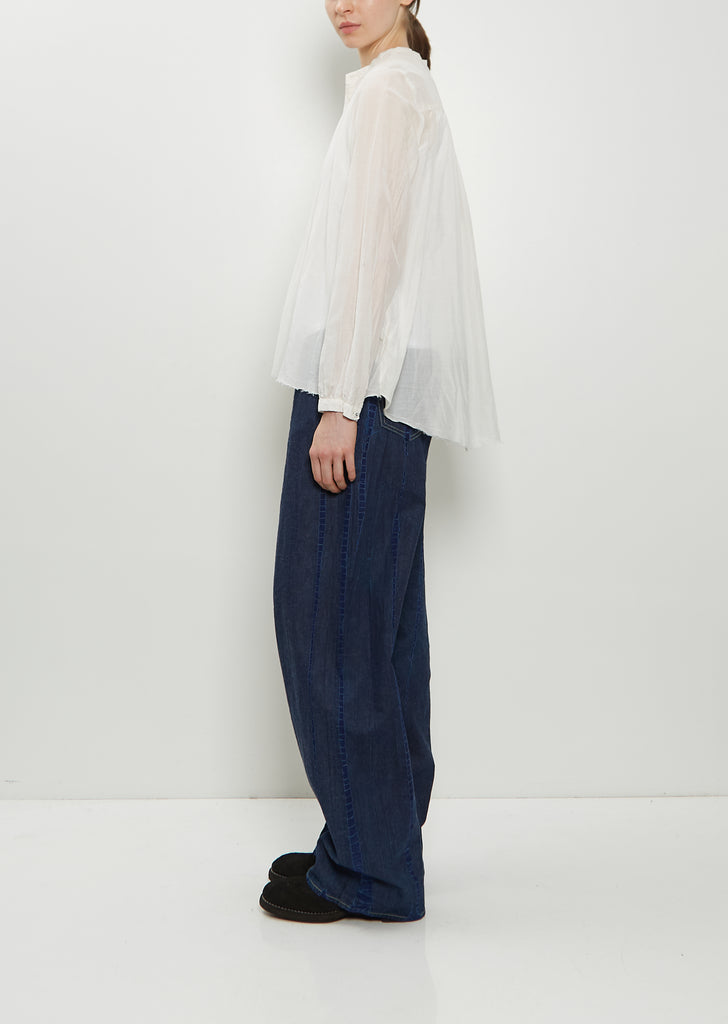 Cotton Silk Lawn Blouse — Off White