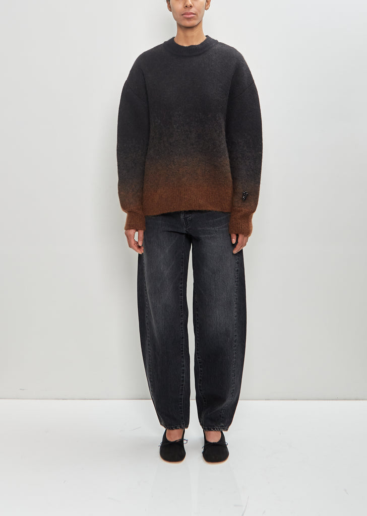 Alpaca Merino Wool Knit Jumper — Chocolate Ombre