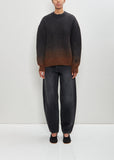 Alpaca Merino Wool Knit Jumper — Chocolate Ombre