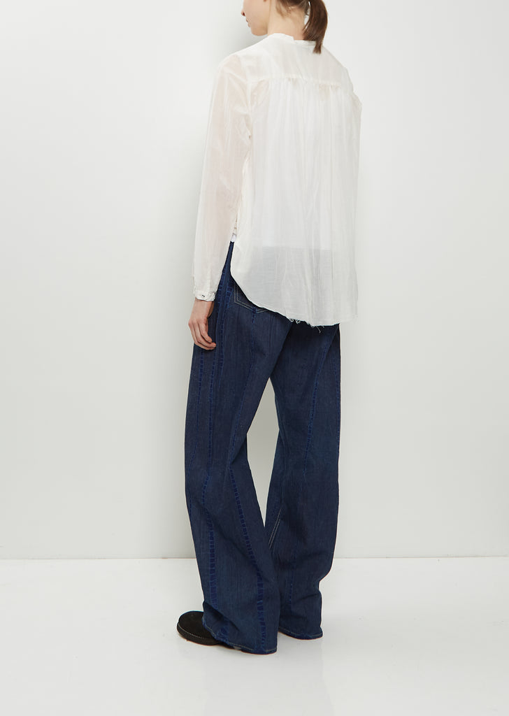 Cotton Silk Lawn Blouse — Off White