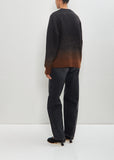 Alpaca Merino Wool Knit Jumper — Chocolate Ombre