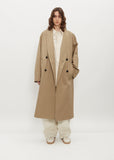 Wrap Collar Cotton Trench