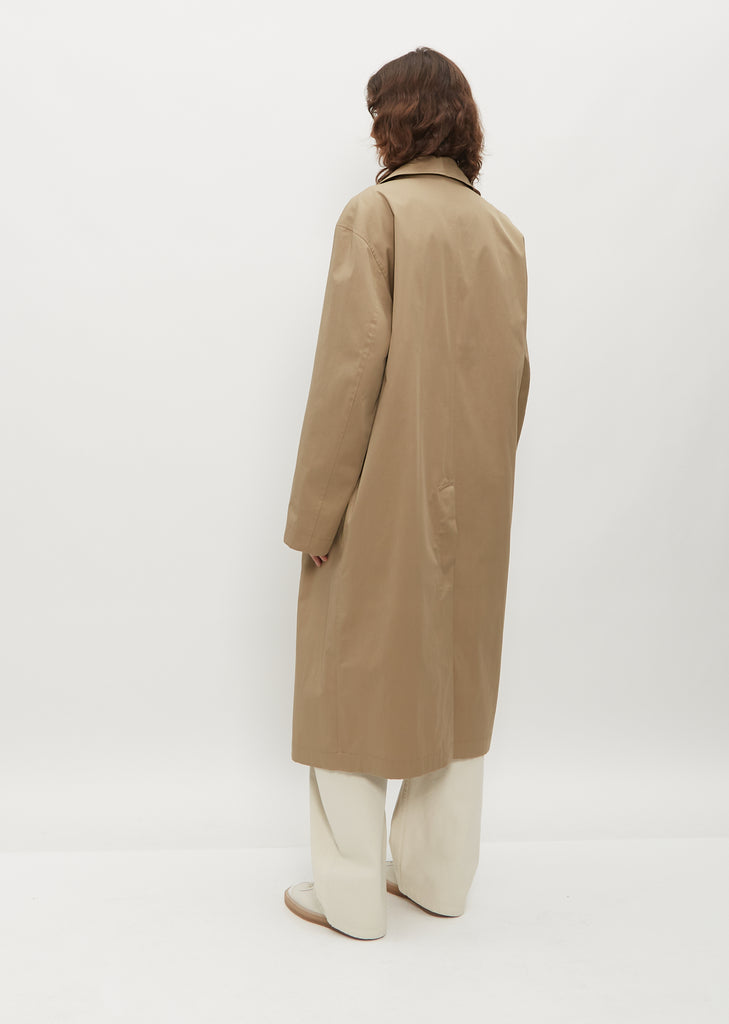 Wrap Collar Cotton Trench