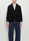Corduroy Tailored Jacket — Black